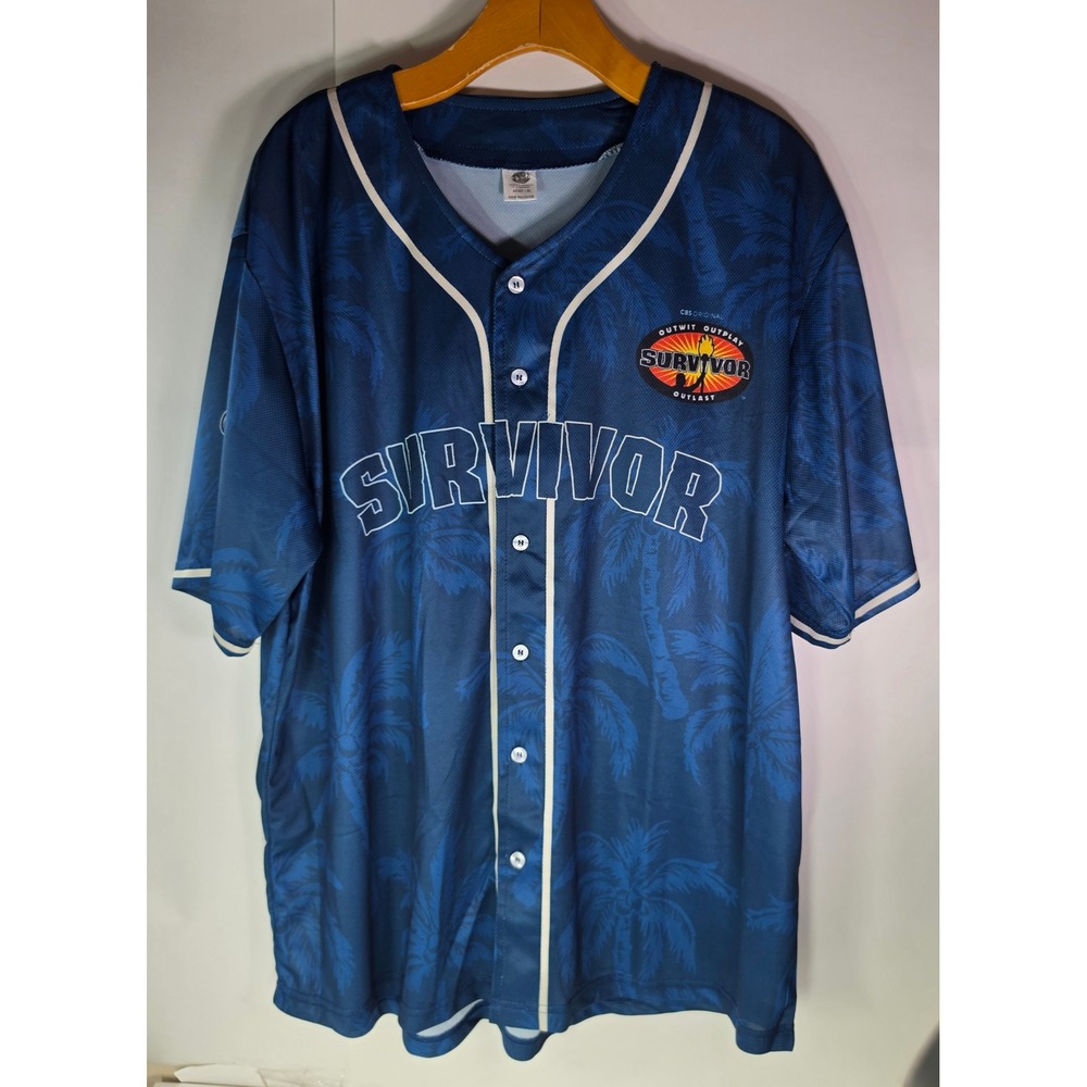 Sugar Land Space Cowboys Survivor Jersey Night Adult XL SGA CBS Baseball 26 Blue